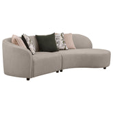Orleans Furniture - Coaster - Fayette 2-piece Upholstered Sectional Sofa Greige - 504920